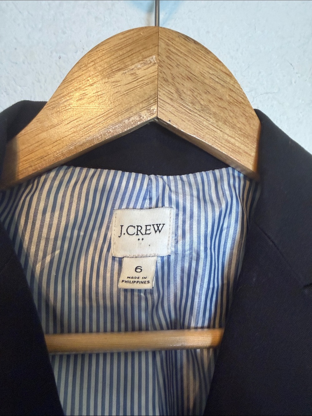 Perfect J.Crew Factory Womens Two Button Blazer Navy 6 - Picture 4 of 10